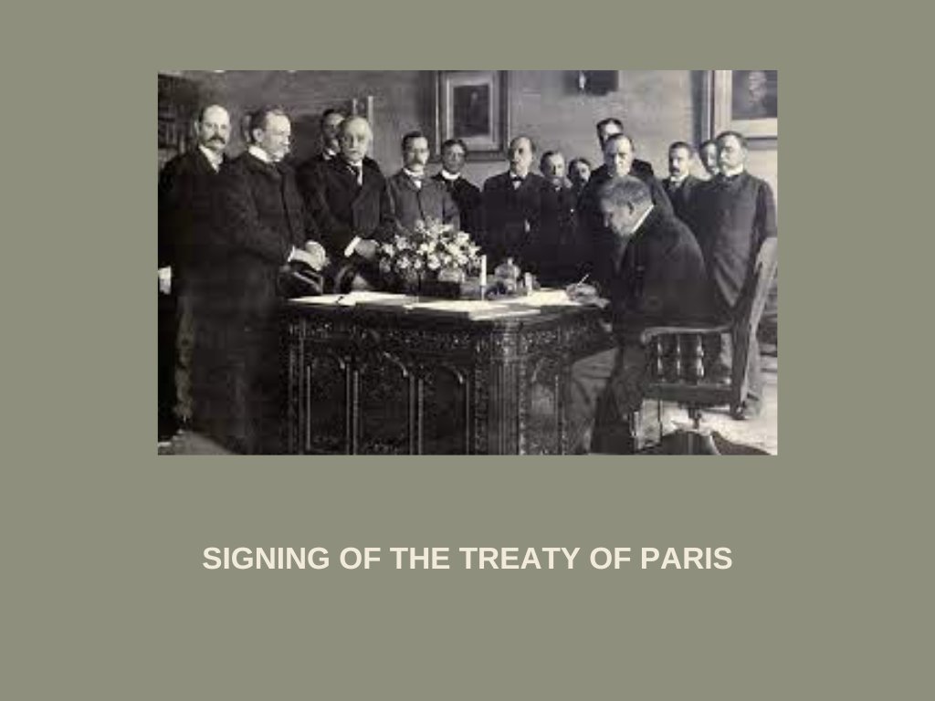 rosela's tweet photo. The Treaty of Paris was signed on December 8, 1898, transferring jurisdiction over the Philippines from Spain to the United States. https://t.co/B4VuMrH8dH