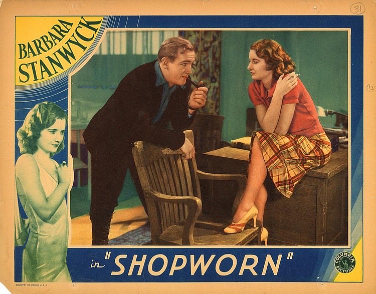 FrankMalfitano's tweet photo. FILM OF THE DAY: Noted screenwriters #RobertRiskin & #JoSwerling co-wrote this 1932 #precode saga of poor but honest #BarbaraStanwyck falling for wealthy #RegisToomey who’s domineering shrewish mother tries to nix their affair. Grand Stanwyck elevates standard 🎥 #Shopworn #1930s https://t.co/QjEDQagTiv