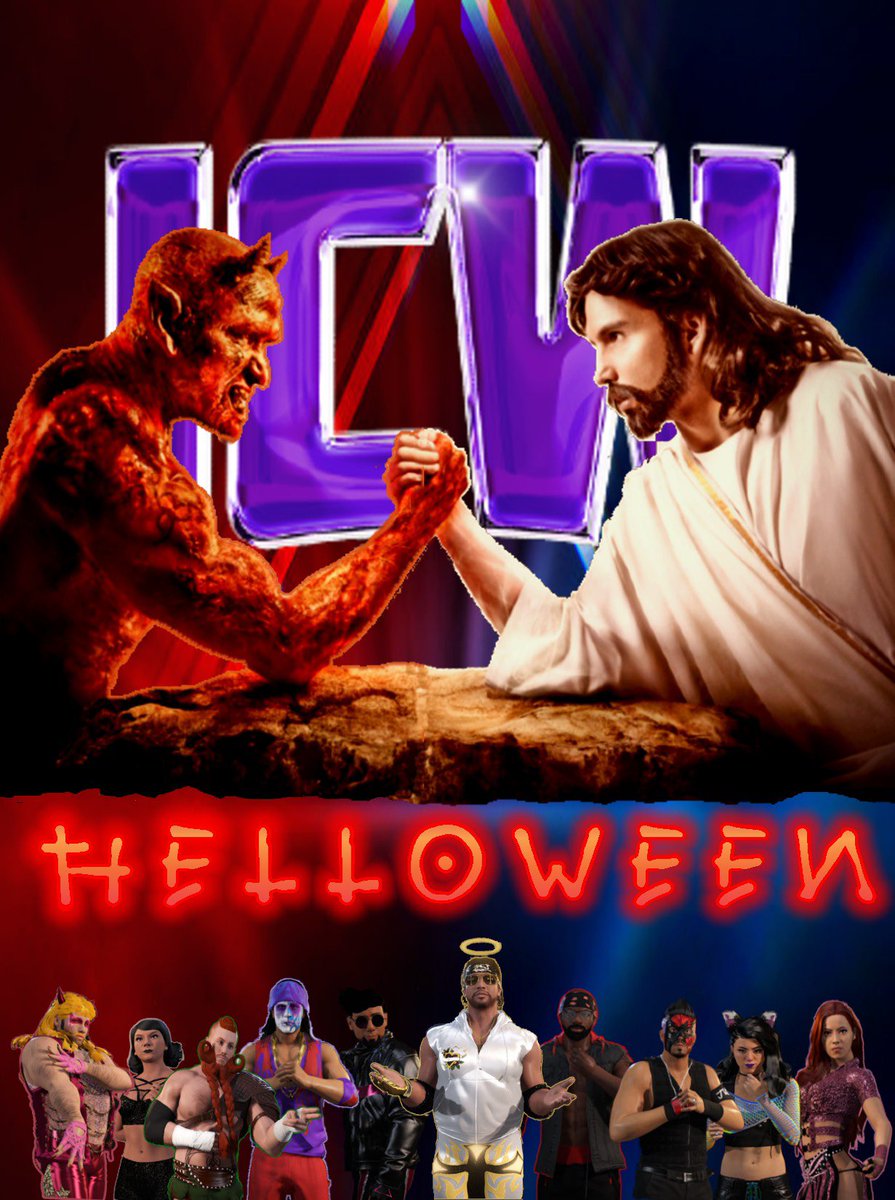 ICW_TV's tweet photo. ICW: HELLoween!

LIVE on THURSDAY @ 8:30pm PST!

Come celebrate Halloween with your favorite ICW wrestlers alongside the commentary team. 

You won’t want to miss our main event, centuries in the making! https://t.co/Z8a2xb6Bdz