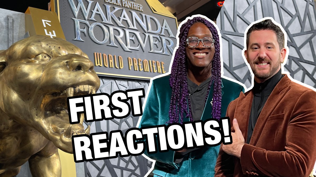 First reactions to #BlackPanther: #WakandaForever from Aaron & BD! Spoiler-free video from premiere night! youtube.com/watch?v=CeotI6…