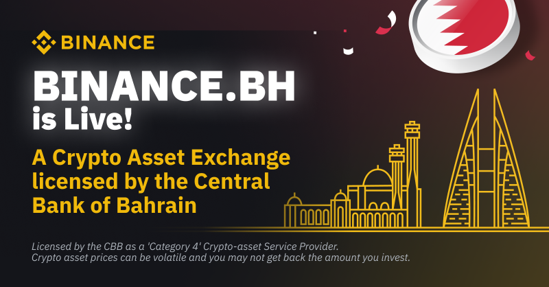 binance's tweet photo. #Binance goes live in Bahrain 🇧🇭

In May, Binance received its license as a Crypto Asset Service Provider (CASP) from the Central Bank of Bahrain.

As of today, Bahrain users can now get access to direct deposits and withdrawals in local currencies!