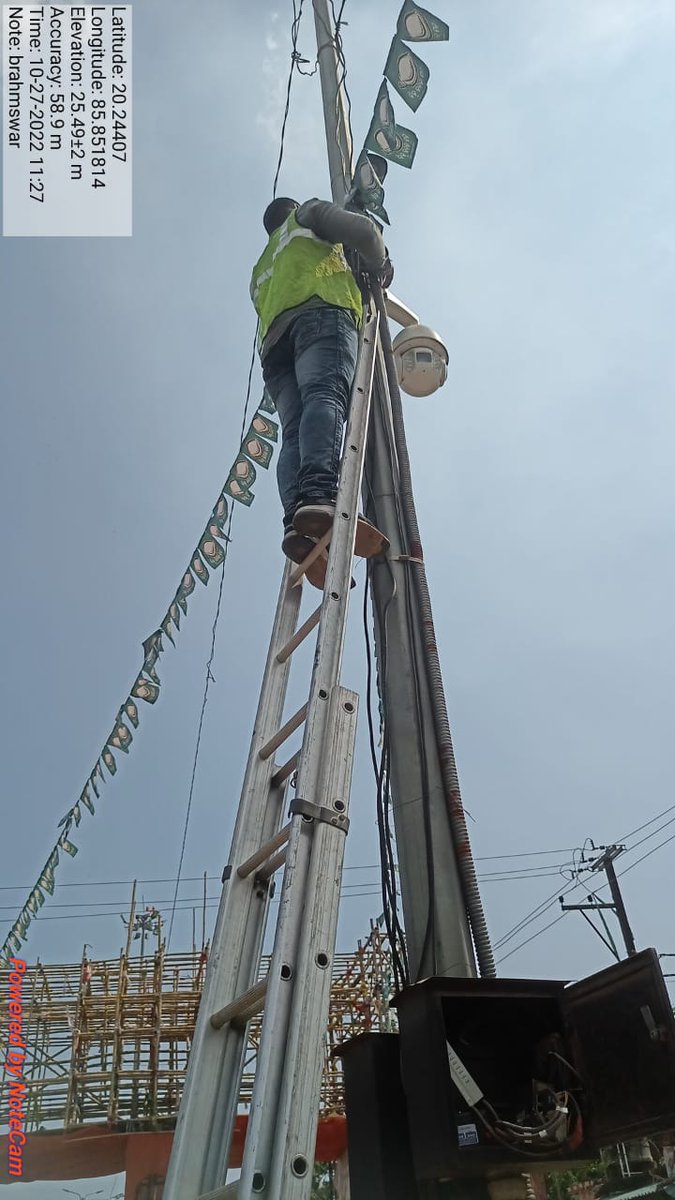 Regular maintenance of the city surveillance system is being done by BSCL. #smartBhubaneswar