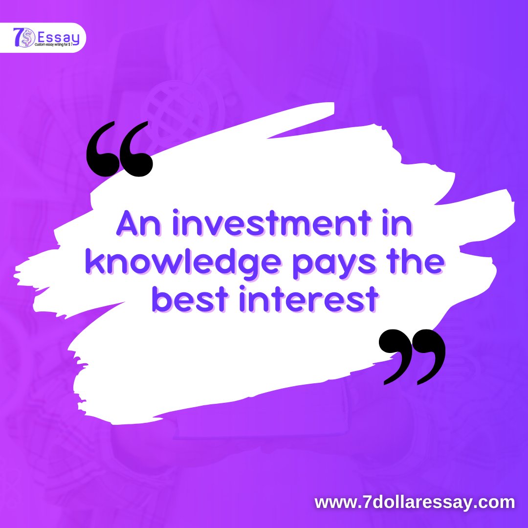 7DollarEssay's tweet photo. "An investment in knowledge pays the best interest
info@7dollaressay.com
https://t.co/aupwJFyHpY
+1 7185-772-718
#7dollaressay #writing #essaywritinghelp #thesiswritinghelp #dissertationhelp #motivational #Lakers #VenmoMe #AndretheGiant #Jokic #WakandaForever #Keanu #Giannis https://t.co/1GLuR1JjTi