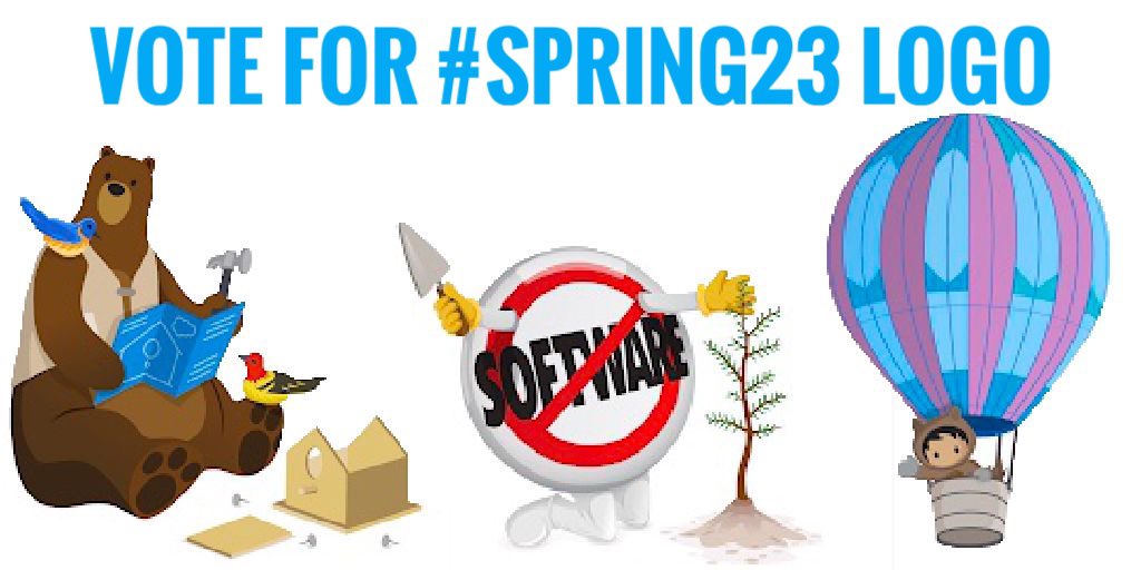 jmmougeolle's tweet photo. Time to choose the #Spring23 Logo
Witch team are you?
#TeamSaaSy ? #TeamCodey or #TeamAstro ?
Vote here https://t.co/BHSA804blq
#Salesforce https://t.co/FcblLtz8gW