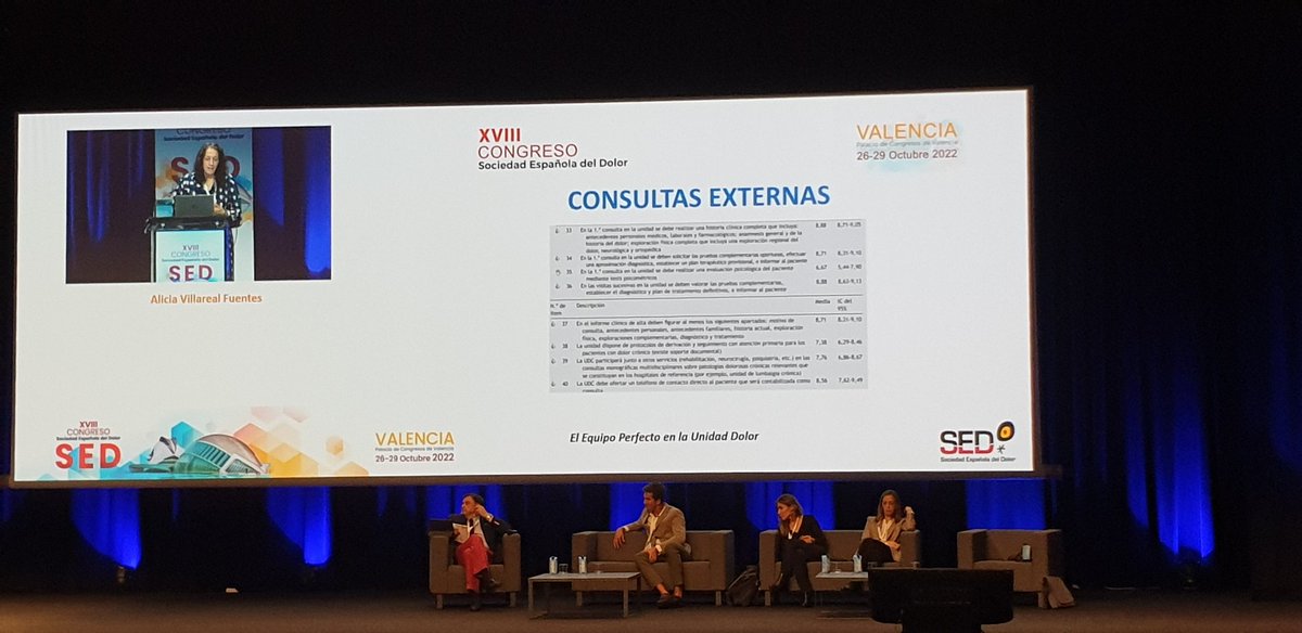 En el #XVIICongresoSED cuentan los estandares de calidad para pacientes con #dolorcronico. La clave, equipos multidisciplinares,  recursos profesionales suficientes, funcionamiento en equipo. Aportamos para y por el paciente <a href="/Sedolor/">Sociedad Española del Dolor</a> <a href="/AngelesCanos/">Angeles Canos</a> <a href="/HospitalLaFe/">HospitalLaFe</a> <a href="/RRobledoAlgarra/">Ruth Robledo Algarra</a>