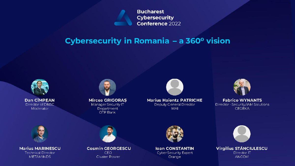 DNSC_RO's tweet image. 👨‍💻 Cybersecurity in Romania – a 360⁰ vision – takes place right now in Grand Ballroom C+D. 

📹 The panels in C+D ballroom can be seen LIVE here: 

youtu.be/3sc2bf-jy5A 

#BucharestCybersecurityConference #DNSC #CyberSecMonth