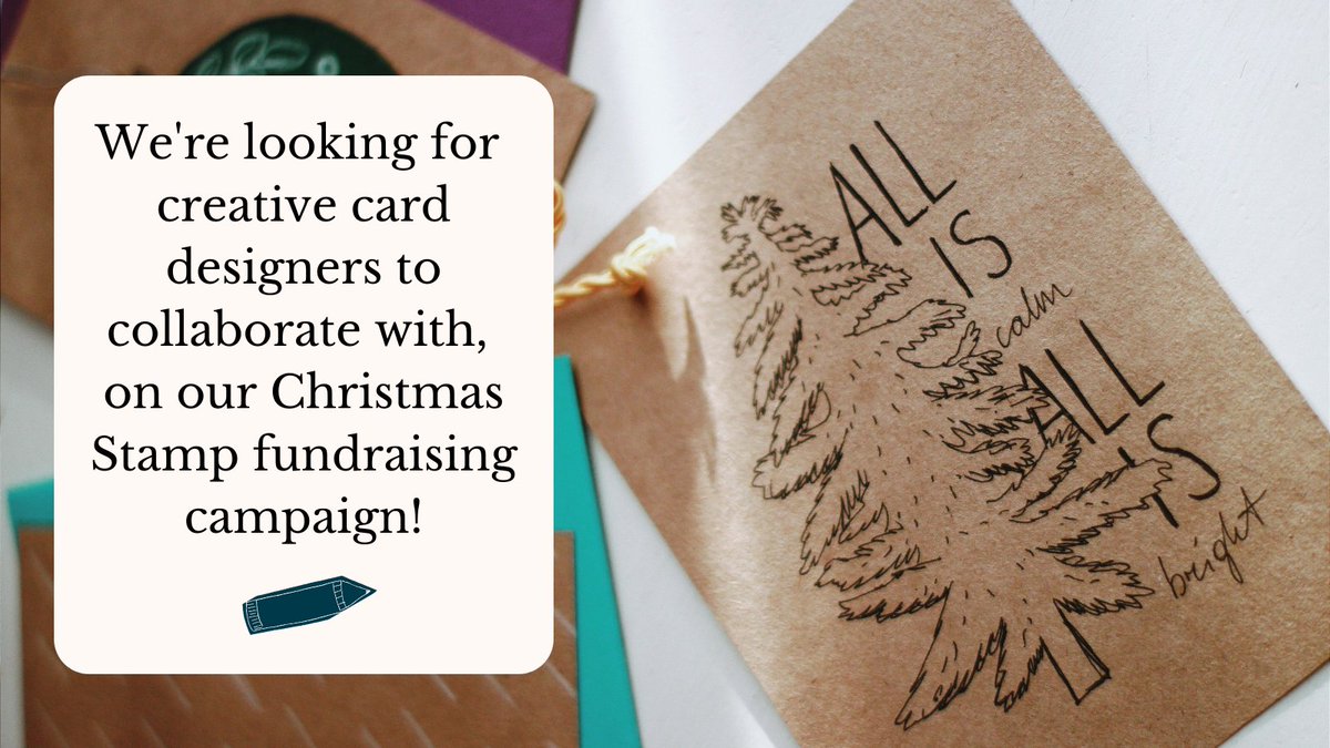 📢 Calling all creative card designers. Our Christmas stamp appeal starts VERY soon & we'd love to feature the designs of some talented card creators in our campaign promotion. We're looking for 3 designers who'd be happy to provide their cards to us, get in touch if this is you!