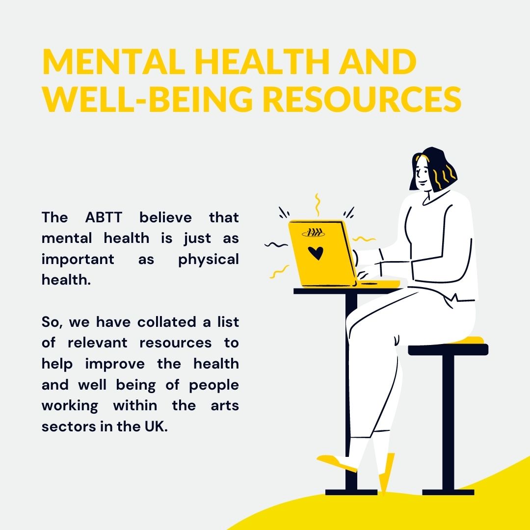 Approximately 1 in 4 people in the UK experience a mental health problem each year so the ABTT collated a list of relevant resources which can be found here:

abtt.org.uk/resources-guid…

#ABTT #TheABTT #MenatalHealth #Theatre