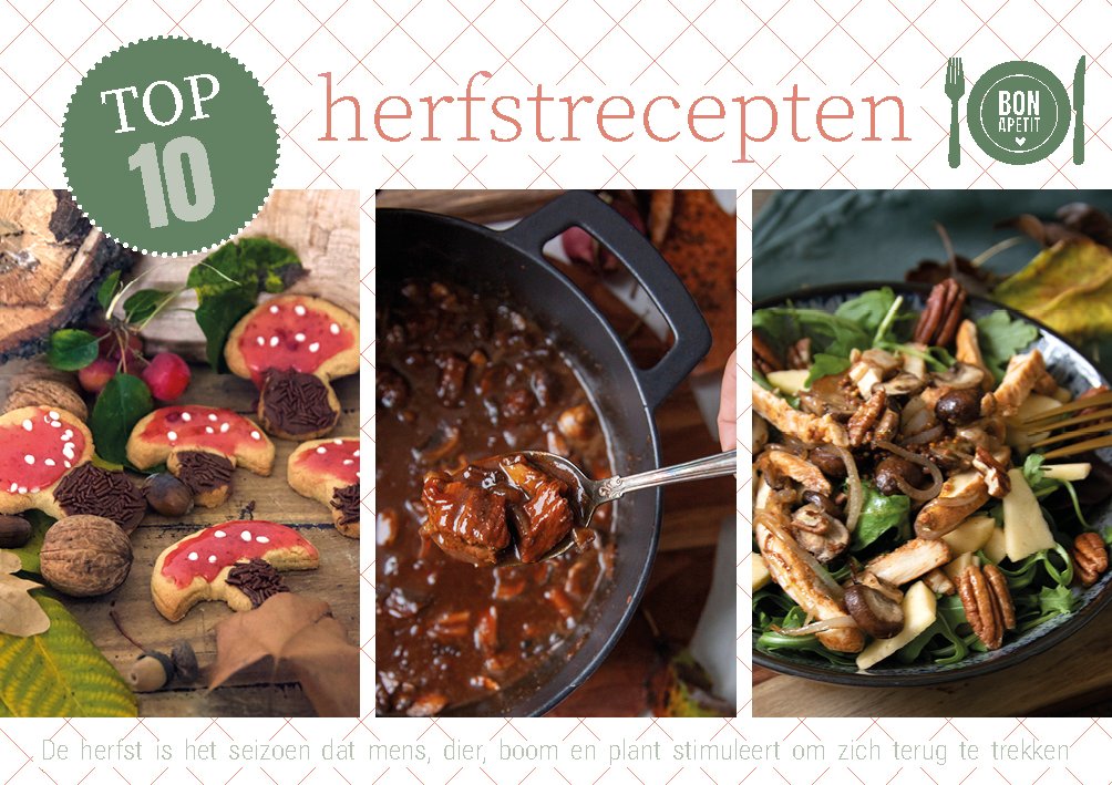Dit keer een heel toepasselijke TOP 10 met #herfstrecepten. Je vindt in deze lijst de ultieme #comfortfood recepten voor het najaar. Zo kun je onder andere het recept van een herfst #stoofschotel, herfst taart en gevulde Italiaanse #portobello vinden. 
bonapetit.nu/recept/top-10-…