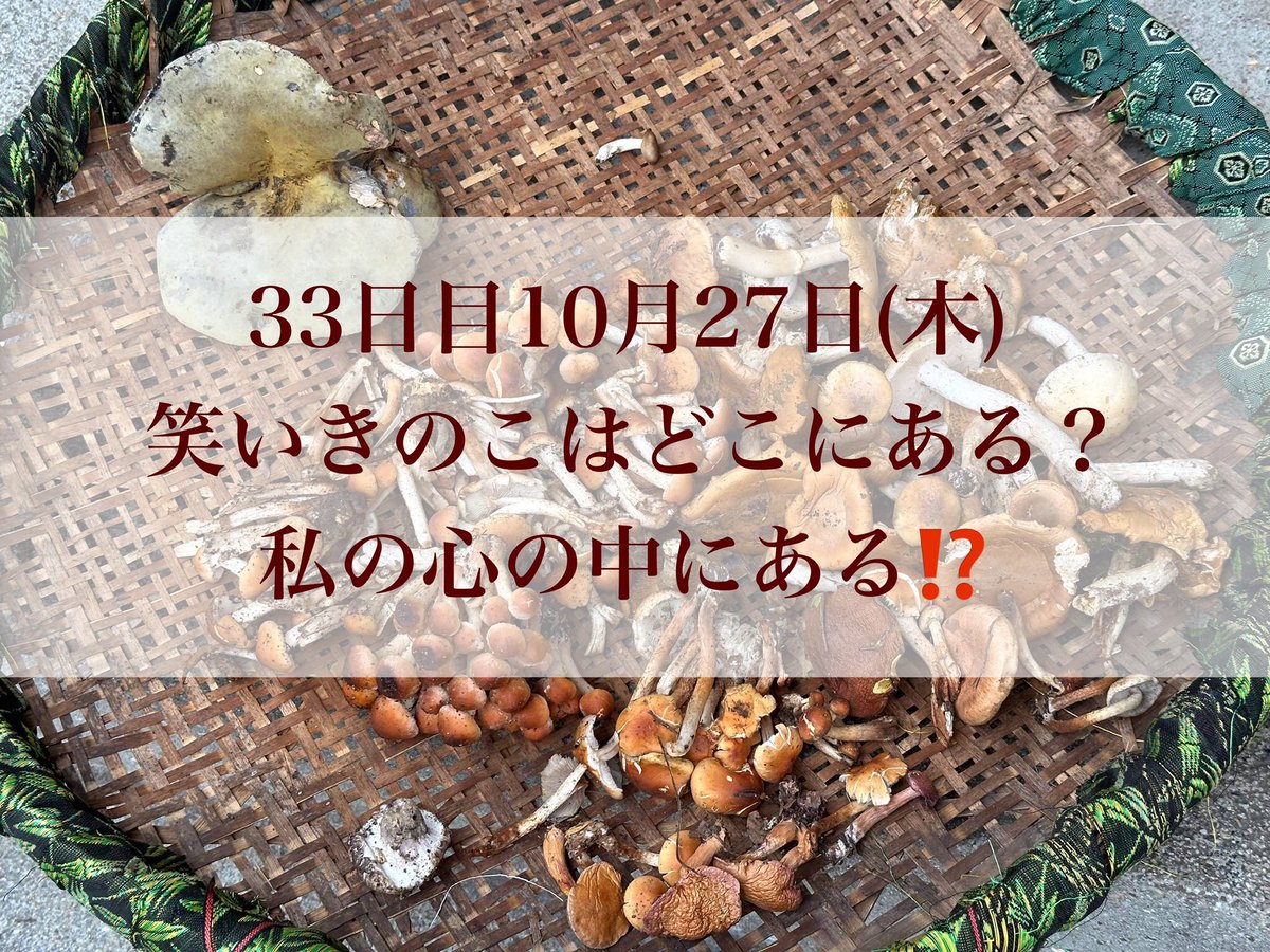 from30harumi's tweet photo. #きのこの
#笑いきのこ
#ハッピートーク
#心の中
#池崎晴美
#笑顔
#100日チャレンジ https://t.co/1elAlNd3yl