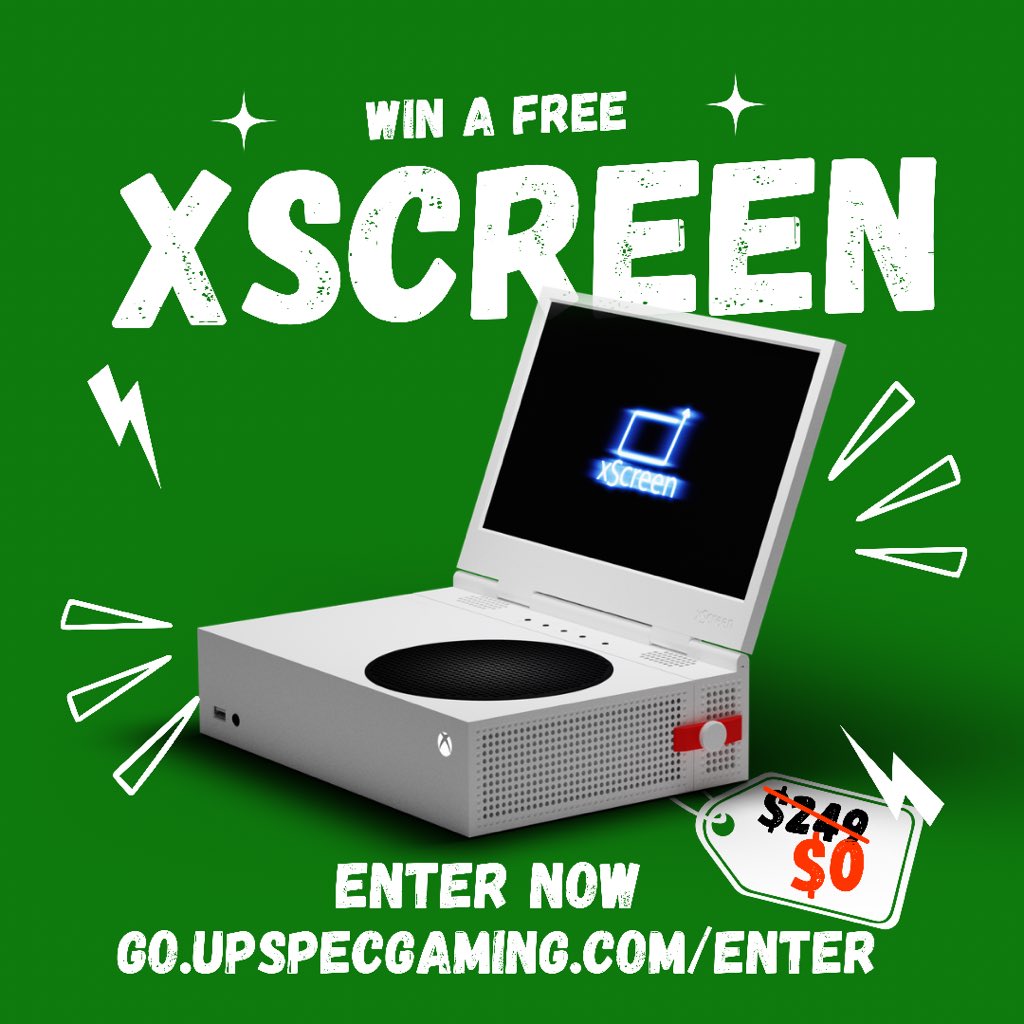 UPspecGaming's tweet photo. We are giving away a FREE #xScreen for #XboxSeriesS!   🎮🥳🔥

Enter @ https://t.co/8EAEl0FavQ

Please retweet and follow to support us! 👊🙏🙌
#xbox  #win #Giveaways https://t.co/YZTlqY2JFG