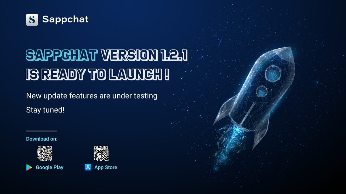 📌Sappchat Update
Dear Sappchat Community, we would like to inform you that the team has been working hard on the new release. The new update features are currently undergoing quality testing. We are excited about the upcoming release and we believe you are too. 
Stay tuned!
#APP