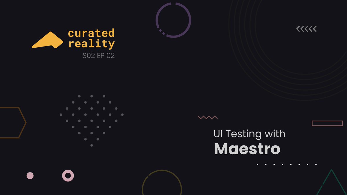 curated_reality's tweet photo. Do you hate writing UI tests for Android? Wish there was an easier way? Well, look no further this Saturday we are catching up with @droid_singh to come talk to us about Maestro(UI Automation Framework)

Come join us this Saturday(29th Oct) @11AM here:
https://t.co/WvNoBvKpZW https://t.co/3QZ2E7BnwZ