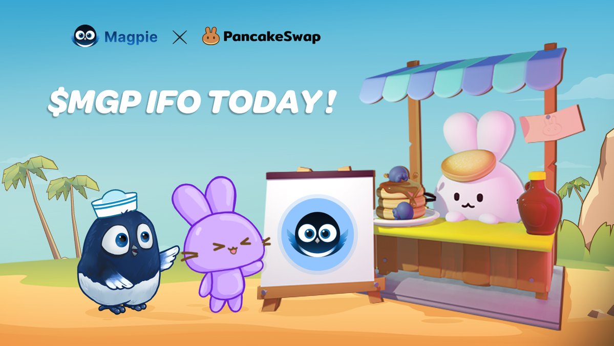 Day3️⃣ IFO

$MGP IFO starts on Pancakeswap:🔥
🗓️Oct 27 12:00 UTC
Enter IFO: pancakeswap.finance/ifo

MGP #LiquidityMining starts 48 hours after #IFO.💯

To celebrate join 1,000 $BUSD giveaway!💸
RT this tweet and Mint IFO Week OAT.

Enter👇
galxe.com/magpiexyz/camp…
#BNBChain #BNB