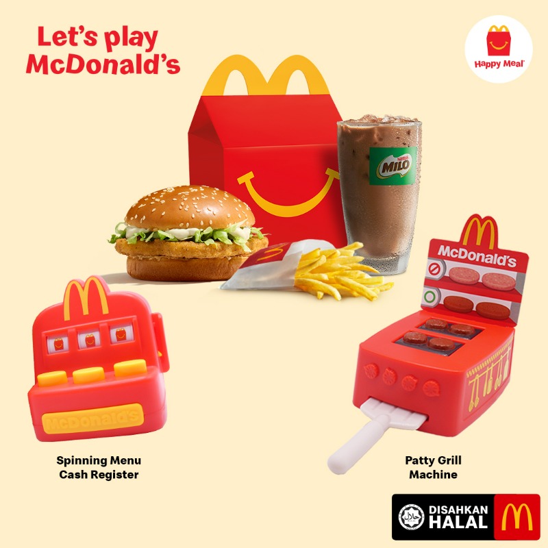 McDMalaysia's tweet photo. Nikmati minuman MILO® (s) kegemaran si kecil anda, sambil sama-sama bermain permainan Happy Meal McD yang menyeronokkan. Buat pesanan anda hari ini!