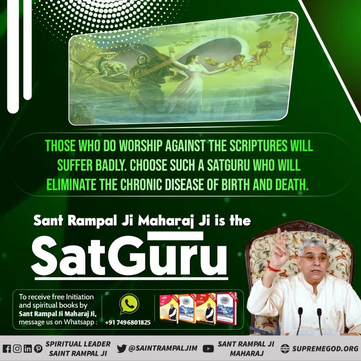 Ydvrich's tweet photo. #भक्ति_से_भगवान_तक
Those who worship against the scriptures will suffer badly.choose such a Satguru who will eliminate the chronic disease of birth and death. @SaintRampalJiM https://t.co/tRIOEPWhVX