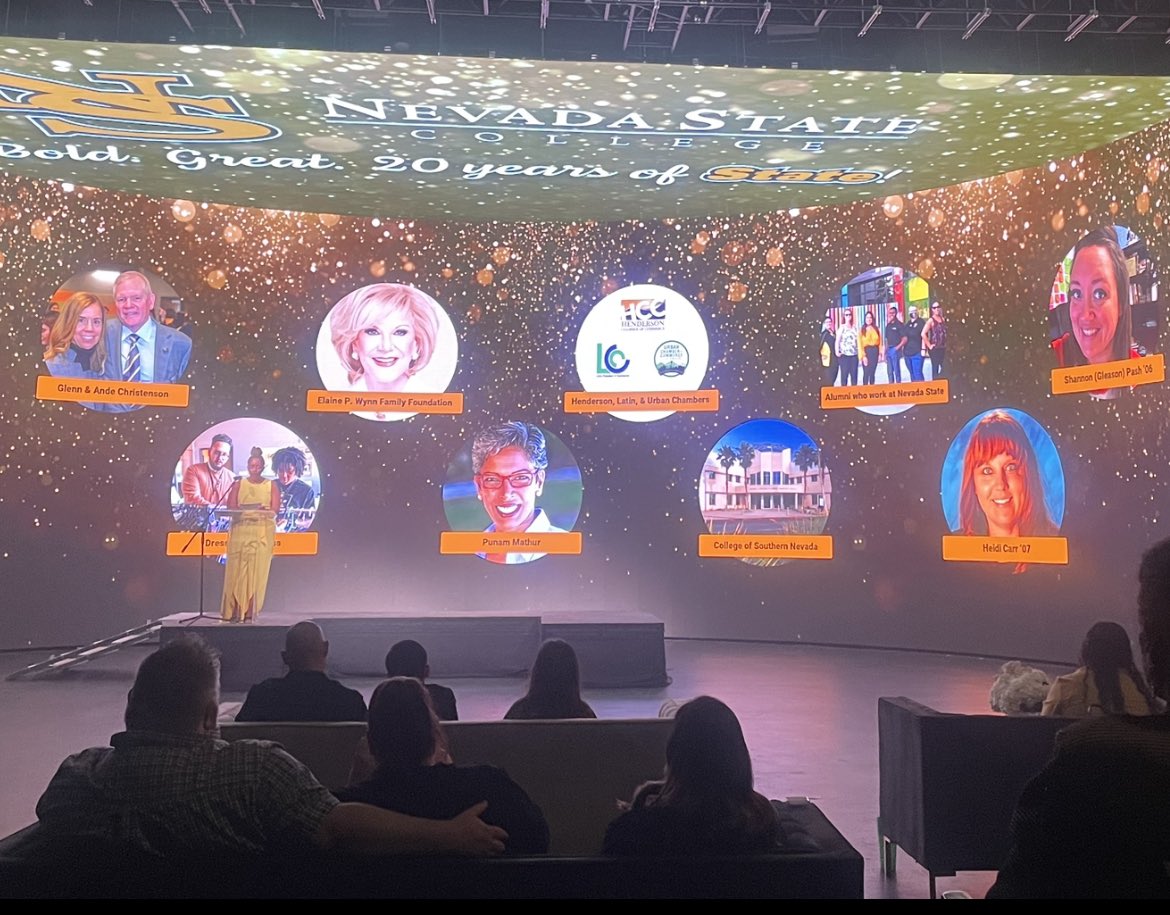 carr_8's tweet image. It was a honor to be acknowledged during @NevadaState’s 20th Anniversary as an alumni! I am proud to be #battleborn and a scorpion. NSC college has set the foundation for many blessings in my education career.