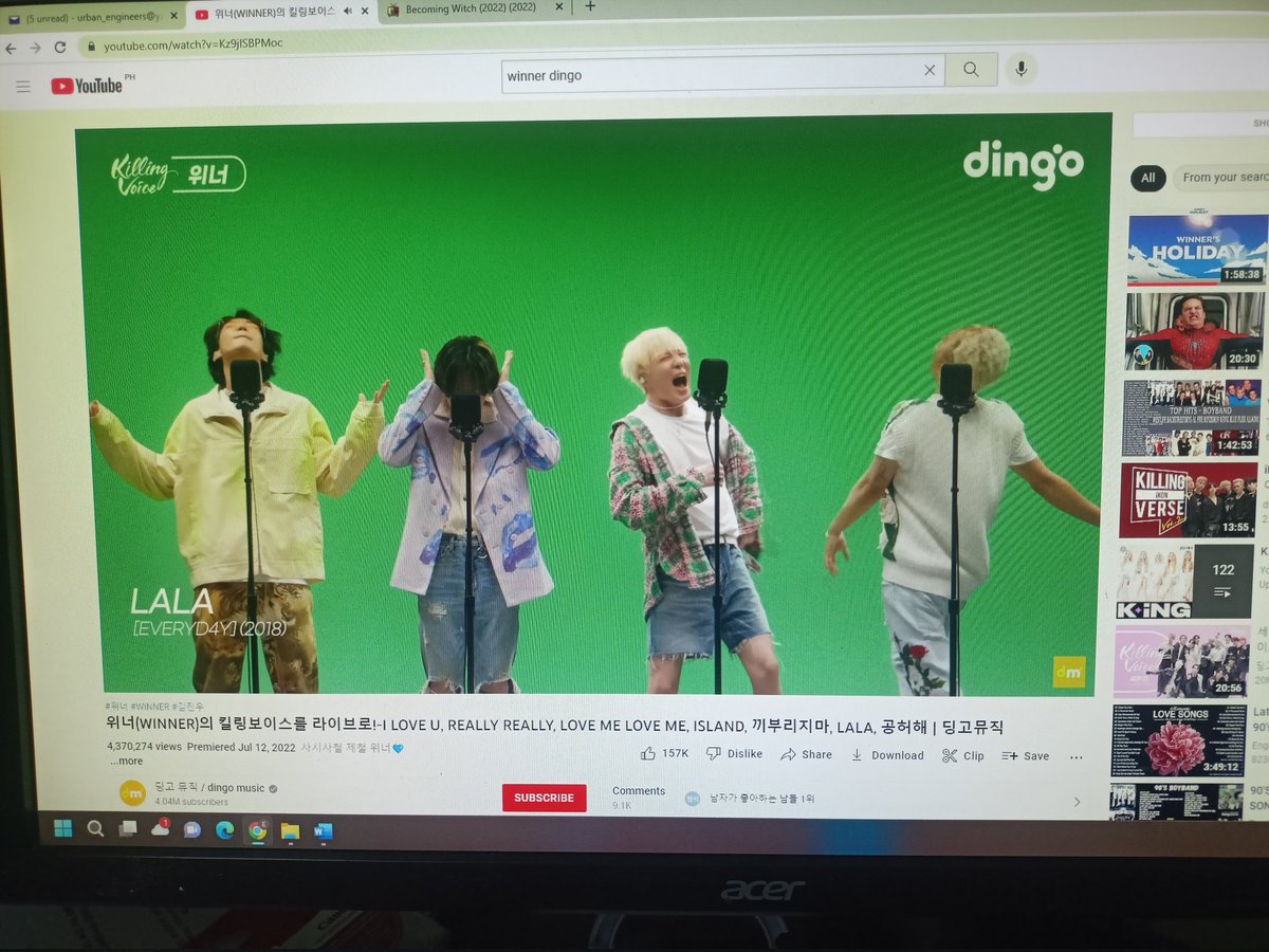 RainexMino13's tweet photo. Watching #WINNER DINGO coz I miss them so much... #WINNERinMANILA please.... #MINO #HOONY #JINU #YOON https://t.co/Kksac1NarE