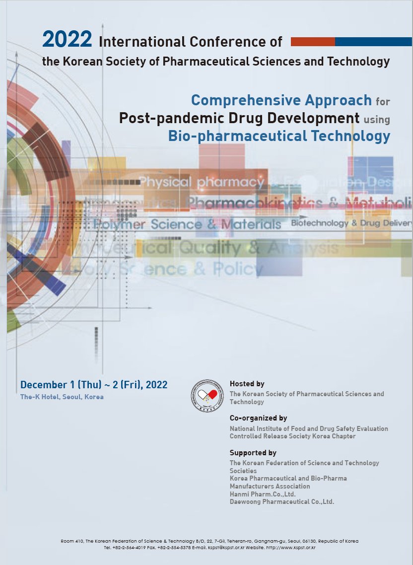 KoreaCRS's tweet photo. This year's KSPST conference co-hosted by #KSPST and @KoreaCRS will be held on Dec 1-2 and focus on a comprehensive approach to post-pandemic drug development using bio-pharmaceutical technology. #Seoul #drugdelivery #conference #Pharmaceutical #Science #KSPST2022 https://t.co/fhjGC5LFTK