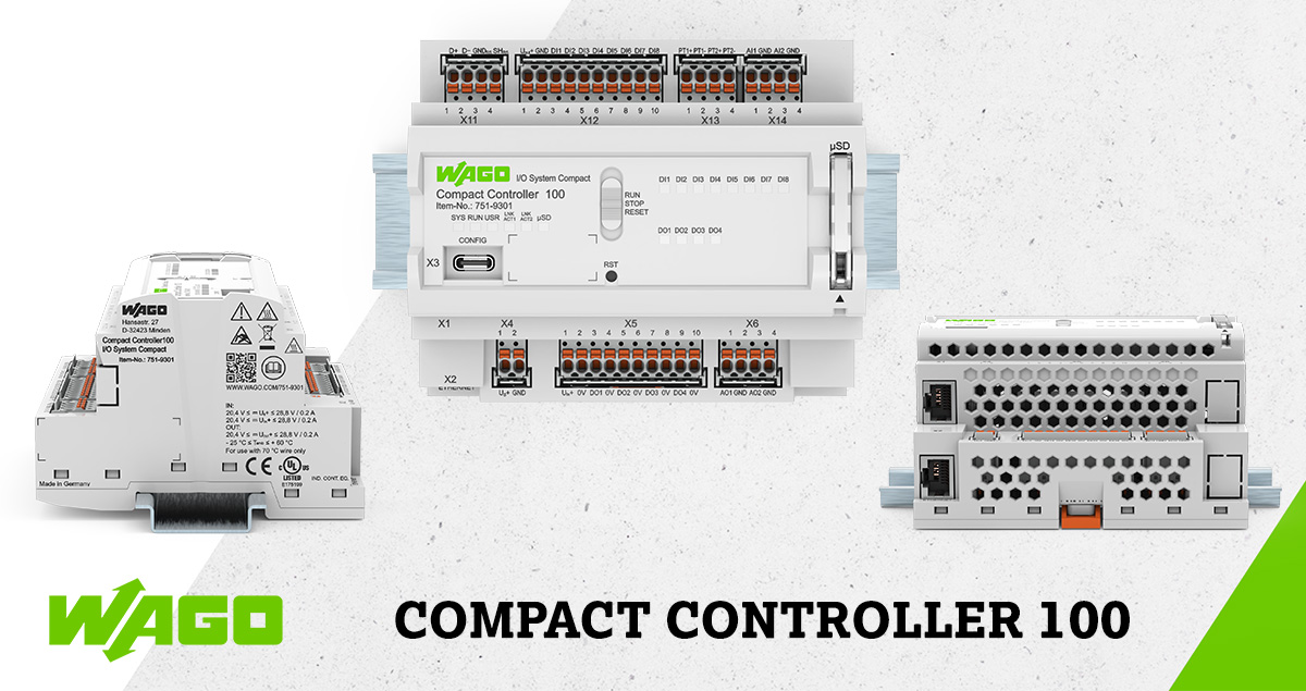 WAGOSingapore's tweet photo. The #CompactController 100 joins #WAGO’s award winning line of #PLCs. It offers programming with on-board #I/O. Carefully engineered for machine builders &amp; digital transformation project, this #controller is cost-effective &amp; easy to use. https://t.co/5qZlmfAKef
#CC100 #Automation https://t.co/TU1jDiOjP4