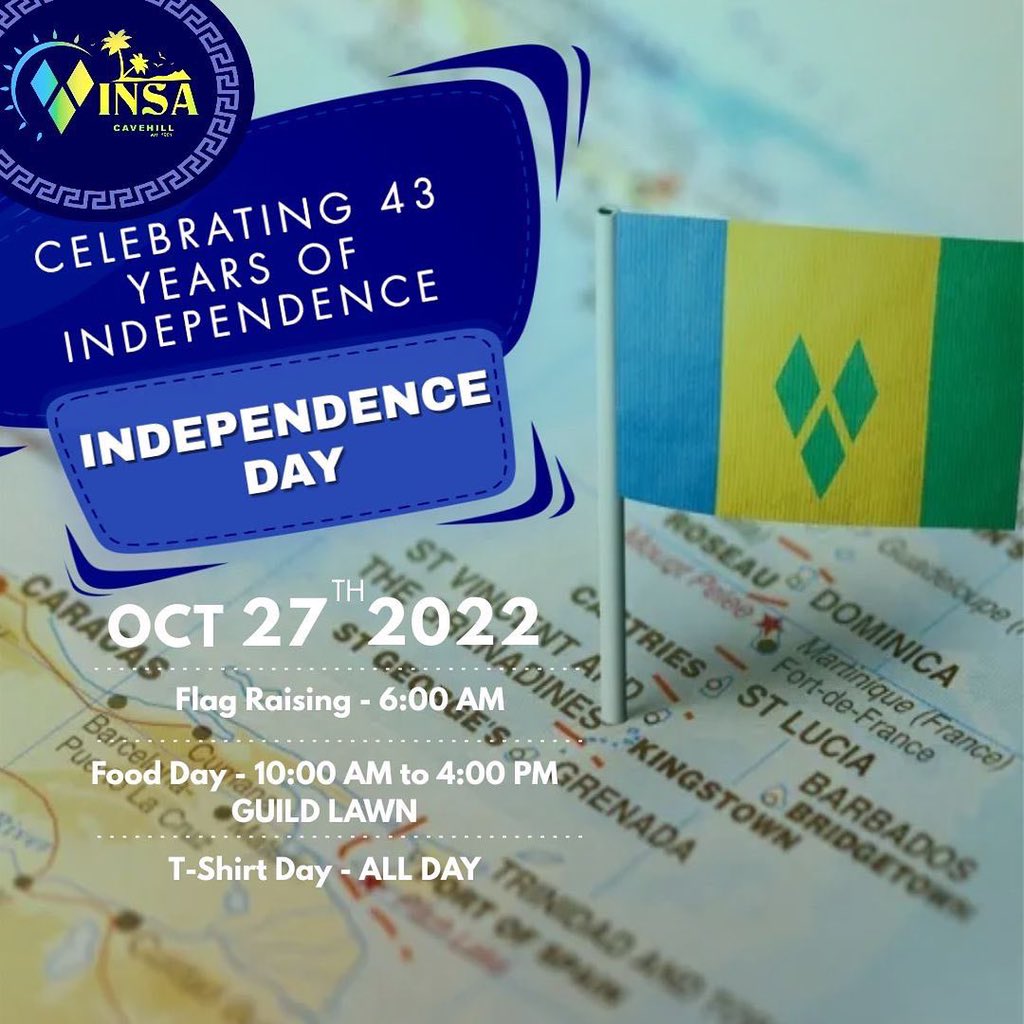 VINSACaveHill's tweet photo. Hills, Mountain, High High High… This Island is Mine!!✨✨VINSA 🇻🇨 will be celebrating the Independence of Saint Vincent and the Grenadines. At 6am join us as we raise and flag. There’s more! There is no better time to indulge in our local “Vincy” cuisine!! 🇻🇨🍽 😋 https://t.co/KoyUpusHcB