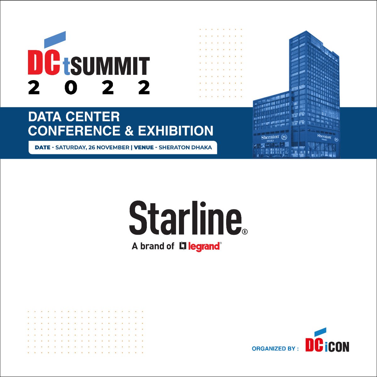 masudparvaj's tweet photo. We are excited to have #LDCS as our Platinum Sponsor for #DCtSUMMIT2022
For Registration, please click: https://t.co/zXZKOvIQmT
#dctsummit #dctsummit2022 #legrand #starline #dcicon #datacenter https://t.co/MVsoAiR21p