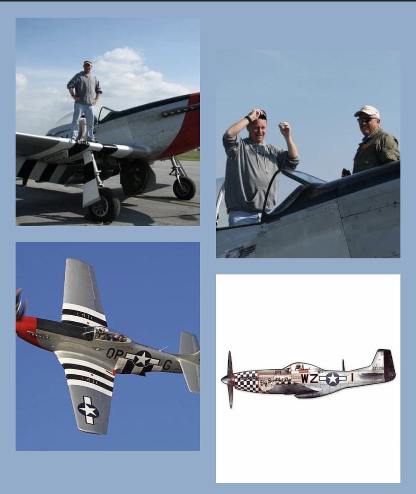 Happy 82nd birthday to the magnificent P-51 #Mustang, the greatest fighter and most beautiful plane in God’s blue sky.￼ Took a few laps in the wild blue yonder back in 2011.￼ What a ride!