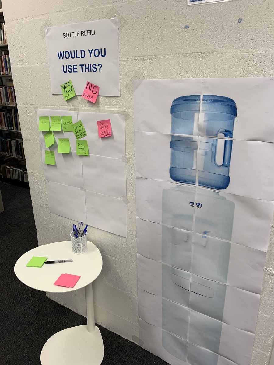 andypriestner's tweet image. Water station @monashunilib - how might we ensure students are sufficiently hydrated during their visit to the library? #userexperience #uxdesign #uxtour #prototyping