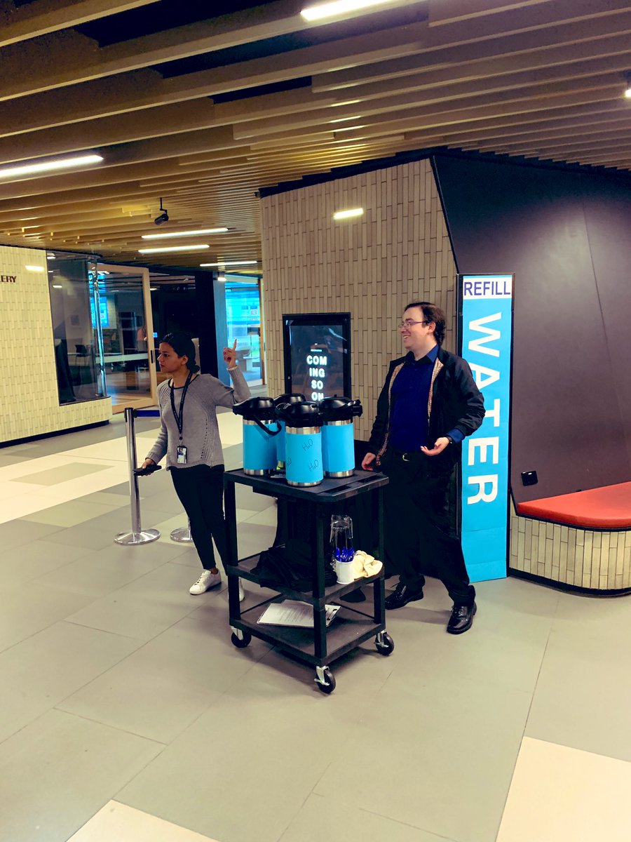 andypriestner's tweet image. Water station @monashunilib - how might we ensure students are sufficiently hydrated during their visit to the library? #userexperience #uxdesign #uxtour #prototyping
