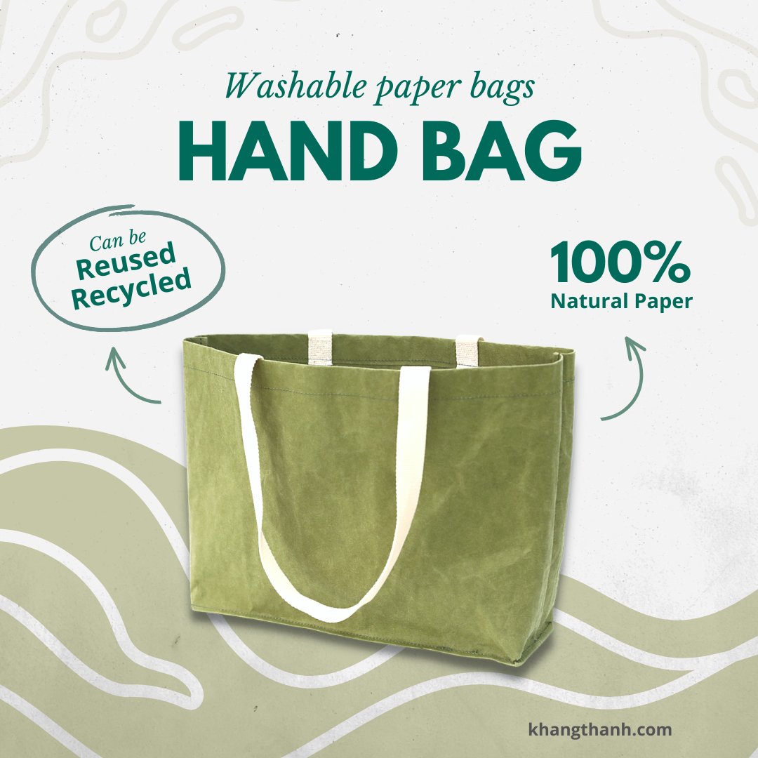 housepackaging's tweet photo. ☘ Each washable paper bag withstands loads of up to 15kg (30lbs)

☘ Washable paper bags - Your ideal companion for shopping, work, school...

For more on website https://t.co/MasnrWKe1x

#khangthanh #houseofpackaging #washablepaper #washablepaperbag #vietnampackaging https://t.co/3EI1tZM2lg