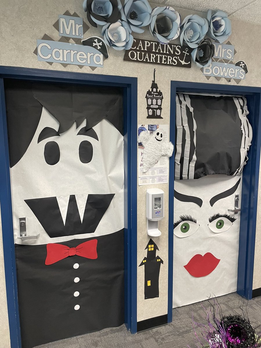 Our West Creek Administrators go all out with their door decorating and it looks amazing! #aesd #aesd #Halloween