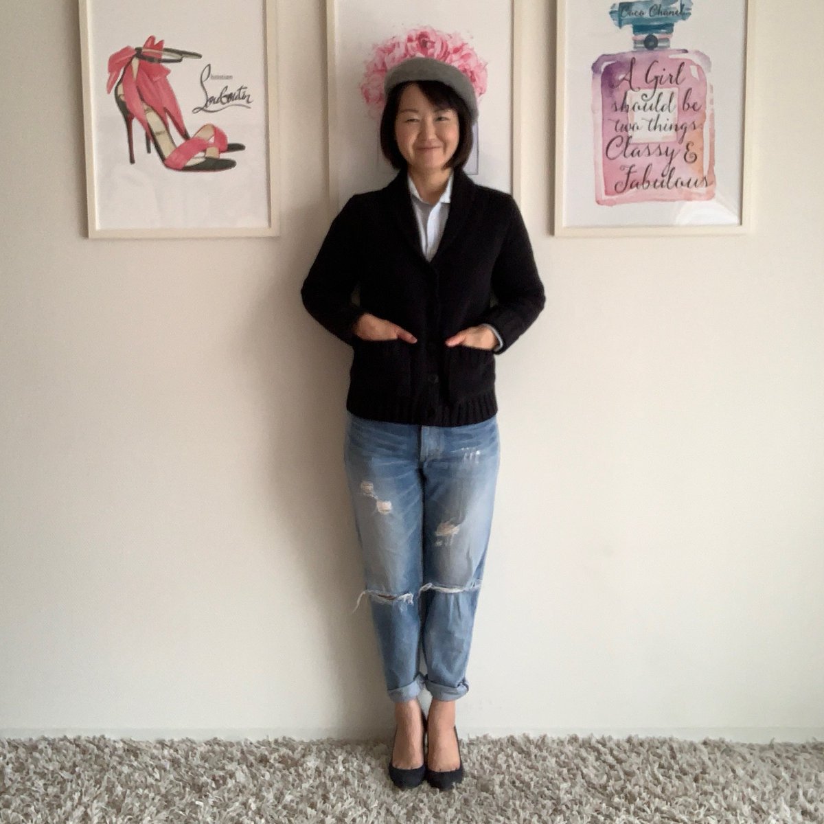 omenterprise's tweet photo. 本日のコーデ♪
かなりひんやりしてきたので
あたたかめにしました。
デニムは破けてるけど🤣
⭐︎Cloth:
Tops: #APC
Shirt: #RalphLauren(men’s)
Pants: #Dressterior
Shoes: #Karminemode
Hat: #UnitedArrows
⭐︎Perfume:
#Chloe: #eaudeperfum https://t.co/pyGq3xCfGt