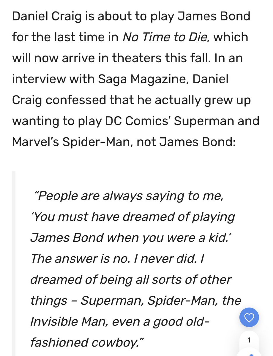 dumbassnerd's tweet photo. Who will be the next James Bond to pop up in the dc universe???
So far we got Timothy Dalton and Pierce Brosnan and they’re both killing it!!!
Hyped to see both the Doom Patrol and JSA in love action. Daniel Craig actually about being Superman and Spider-Man growing up. https://t.co/wyJeyLZy2B