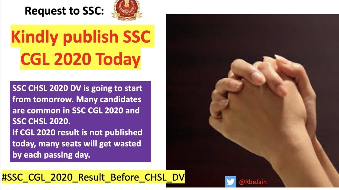 AdarshBillaiya's tweet photo. #SSC_CGL_2020_Result_Before_CHSL_DV 
Every Single Vacancy matters. 
1 job equals to happiness and prosperity of one family. 
Publish SSC CGLE 2020 result today.
@narendramodi
@PMOIndia
@DoPTGoI
@DrJitendraSingh https://t.co/E5pPITzpZS