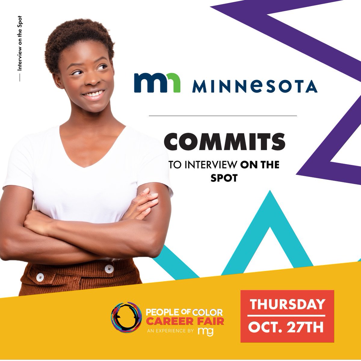 POCCareerFair's tweet photo. #EmployerHighlight: The State of MN has committed to #interview ON THE SPOT at the People Of Color Career Fair™. They have many career opportunities and want to meet YOU!
Stop by the State of Minnesota booth and make a statement with recruiters!
👉🏾 https://t.co/hlQfQsYXrS https://t.co/tNGbWZOdQo