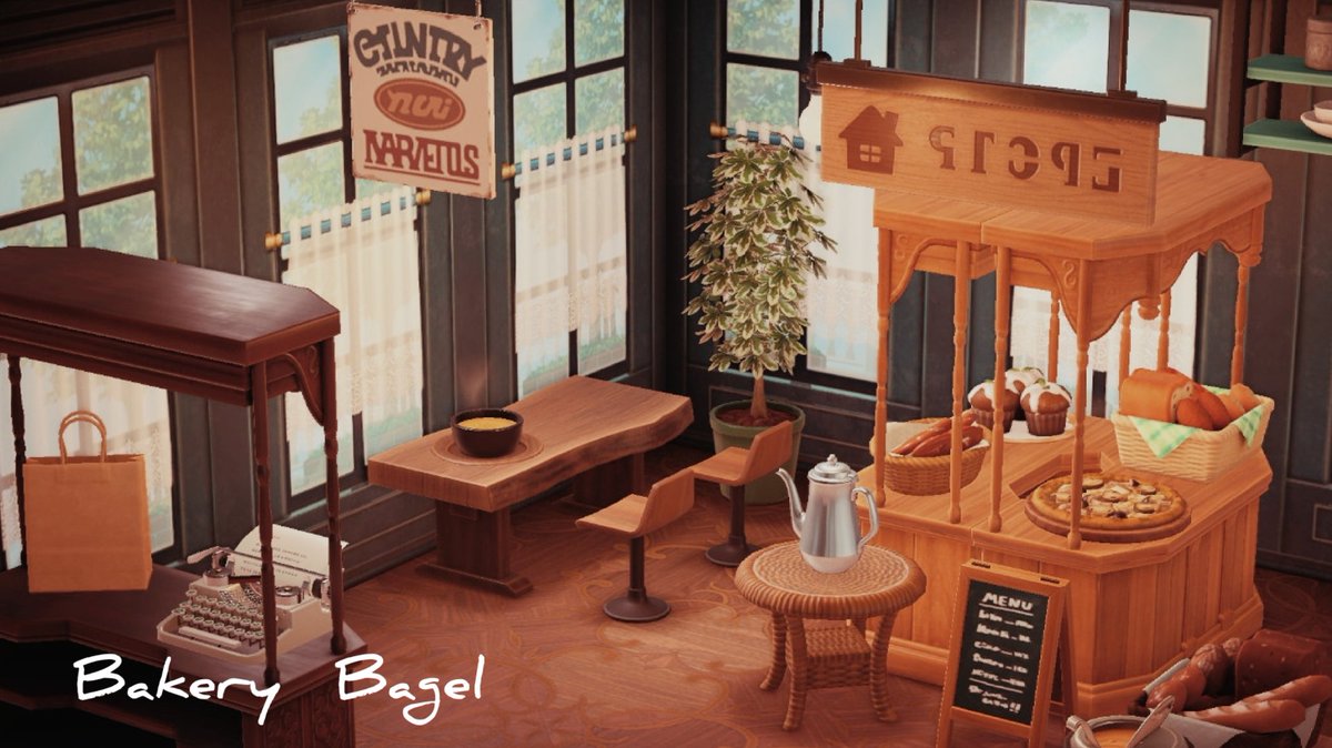 blue_ayir's tweet photo. ベーグルのパン屋さん開業🥯
日替わりでメニューチェンジ

#どうぶつの森 #AnimalCrossing
 #あつ森写真部
#BLUEAYIR島 https://t.co/bzskAvRrNA