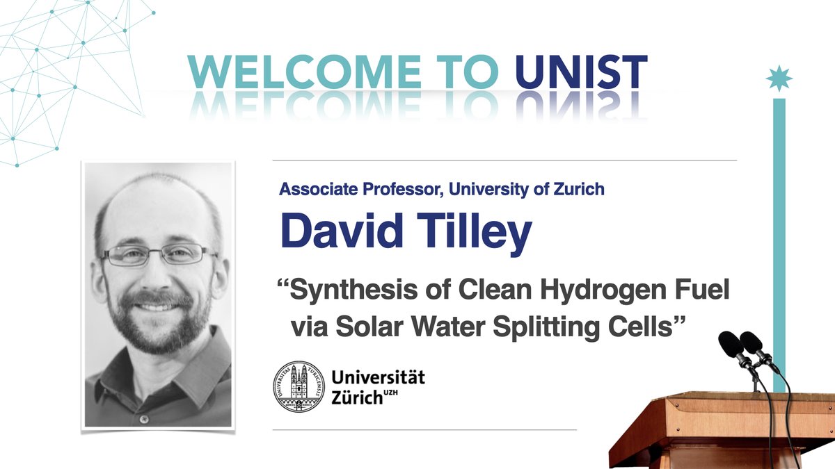 Jungki Ryu (@_jungki1981) on Twitter photo UNIST Carbon Neutral Institute webinar series. "Synthesis of Clean H2 Fuel via Solar Water Splitting Cells" by Prof. David Tilley (<a href="/TilleyLab/">David Tilley</a>) <a href="/UZH_Chemistry/">UZH Chemistry</a> at 4 pm KST on Nov 10 (9 am CET). Zoom link: unist-kr.zoom.us/j/99440099798 #unist #webinars #solarfuel #H2 UNIST Carbon Neutral Institute webinar series. "Synthesis of Clean H2 Fuel via Solar Water Splitting Cells" by Prof. David Tilley (<a href="/TilleyLab/">David Tilley</a>) <a href="/UZH_Chemistry/">UZH Chemistry</a> at 4 pm KST on Nov 10 (9 am CET). Zoom link: unist-kr.zoom.us/j/99440099798 #unist #webinars #solarfuel #H2