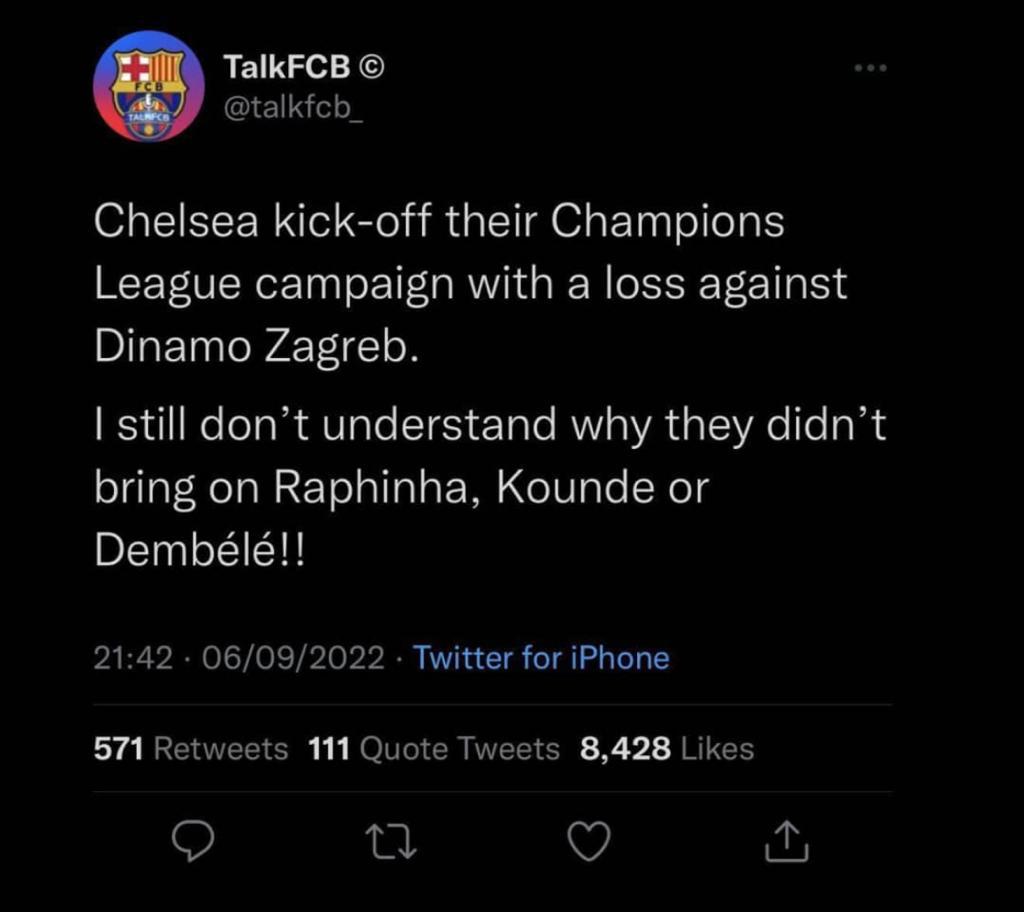 This aged well 😂😂😂
<a href="/ChelseaFC/">Chelsea FC</a> <a href="/talkfcb_/">TalkFCB ©</a>