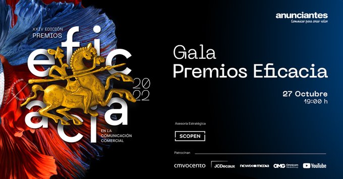 Hoy es la gran noche de Los Premios a la Eficacia Publicitaria. Estaremos en la Gala de entrega en el <a href="/Teatro_Real/">Teatro Real</a> de Madrid, para informaros de primera mano quiénes han sido los ganadores. <a href="/aeanunciantes/">Anunciantes</a> <a href="/SCOPEN_es/">SCOPEN</a> #eficacia2022