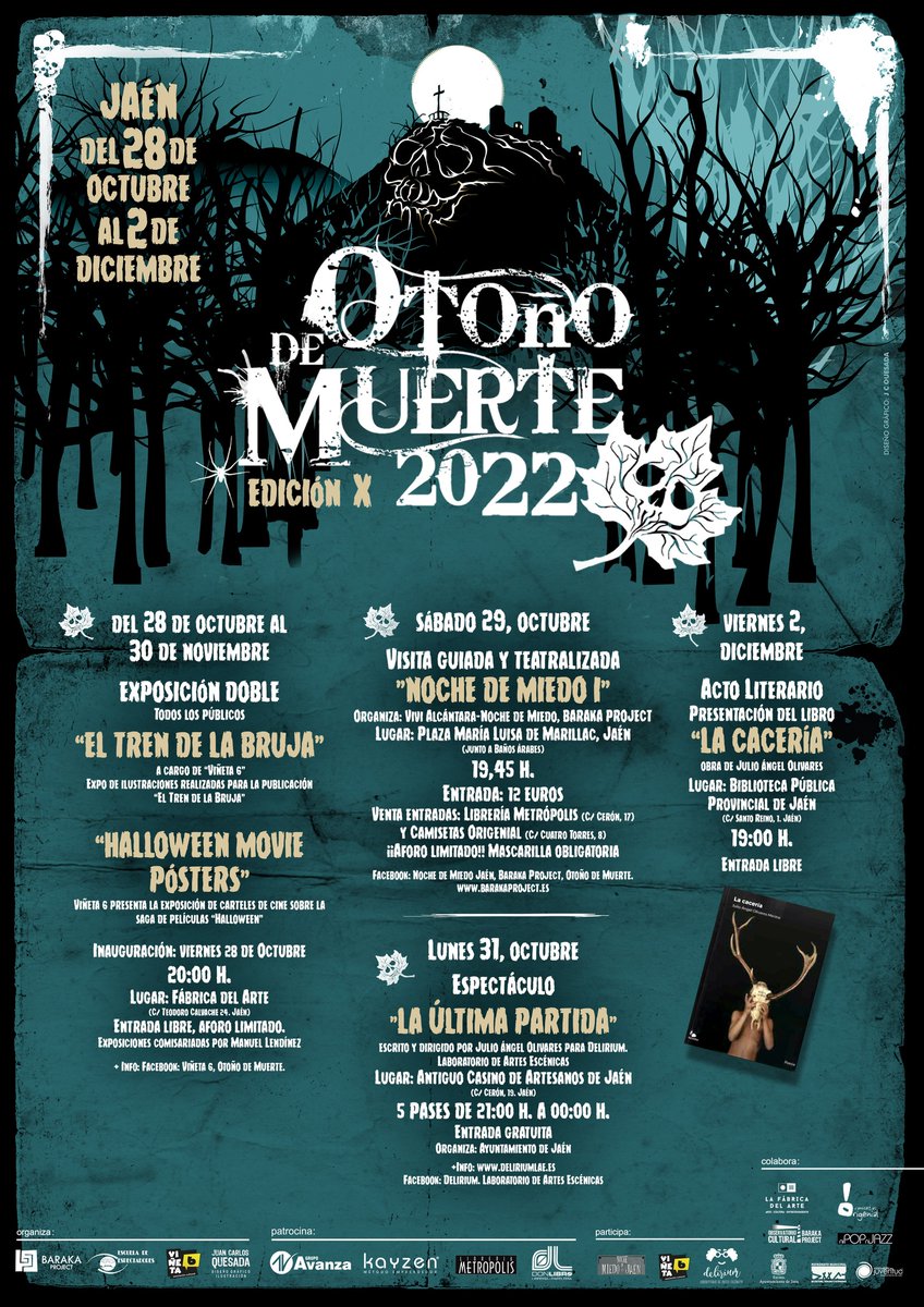 Piturdajaen's tweet photo. 👉 Desliza con el dedo y entérate de planes terroríficos para este puente de los santos. 🧟♀️🧛♂️
#Jaén #ocio #eventos #entretenimento #piturda https://t.co/3jsvueYG8Z