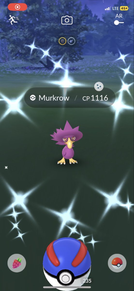 CowlingHouse's tweet photo. Finally! Been waiting to find this one for a long time! #murkrow #shinymurkrow #pokemongo https://t.co/DZTmoOlKfO