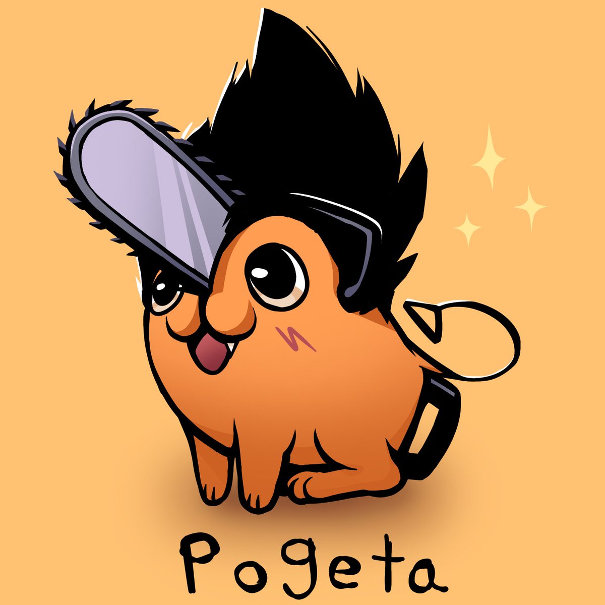 Pochita with Vegeta hair. I present you, Pogeta. #chainsawman #DragonBall