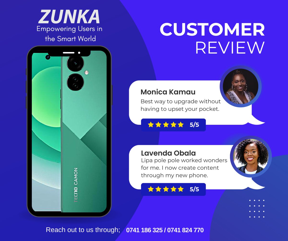 ZunkaApp's tweet photo. Yes, it's #ThrowbackThursday but your phone doesn't have to be.
Make your UPGRADE with Zunka and have a simple payment plan that can help you adapt with ease.
Interested? Visit any of our Partner Shops or call us thru 0741 186 325/ 0741 824 770
#Zunka
#SmartPhones
#tbt
#upgrade https://t.co/AX8mV75iUj
