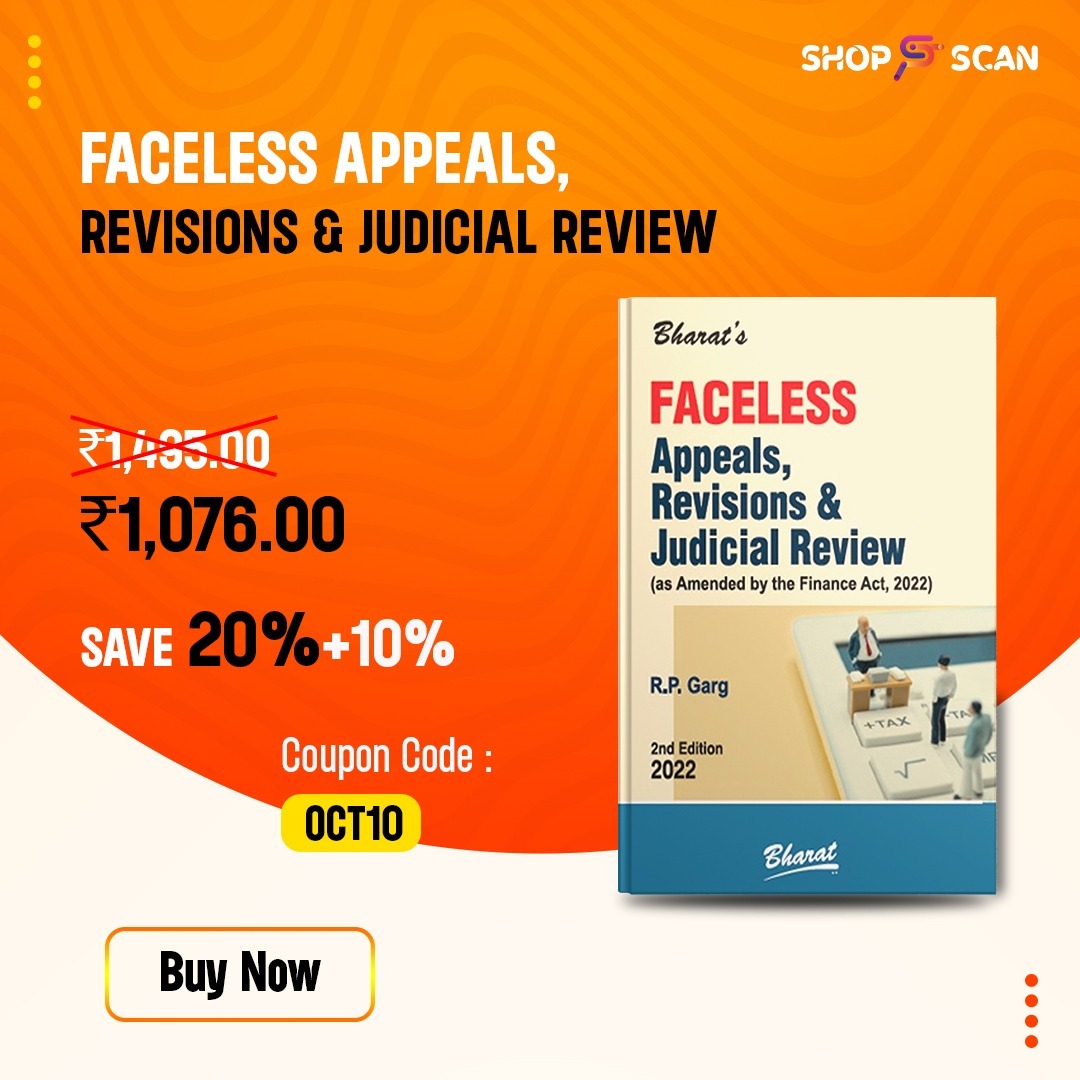 FACELESS Appeals, Revisions & Judicial Review (as Amended by the Finance Act, 2022) 

Buy Now  : bit.ly/3N4wO8l

#FacelessAppeals #judicialreview #revisions #financeact2022 #financeact #law #taxation #lawbooks #tax #taxbooks #shoscan