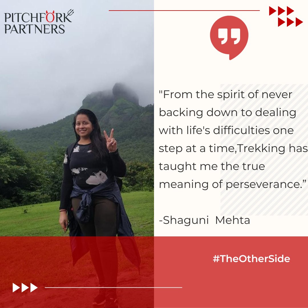 PitchforkLLP's tweet photo. Embarking on fun mountain trails and finding peace in nature is how Pitchforker @ShaguniMehta rejuvenates and finds balance in life.
#TheOtherSide #SecondNature #Trekking #Perseverance https://t.co/UttRRWjdAi