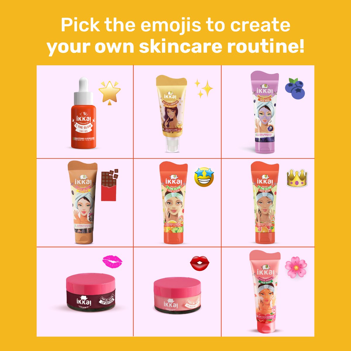 Today we are using 👑 🌟 ✨💋. What’s yours? Use emojis &amp; tell us your skincare routine in the comments below.
#ikkai #ikkaibeauty #skincare #thursdayvibes #thursdaymorning #organicskincare