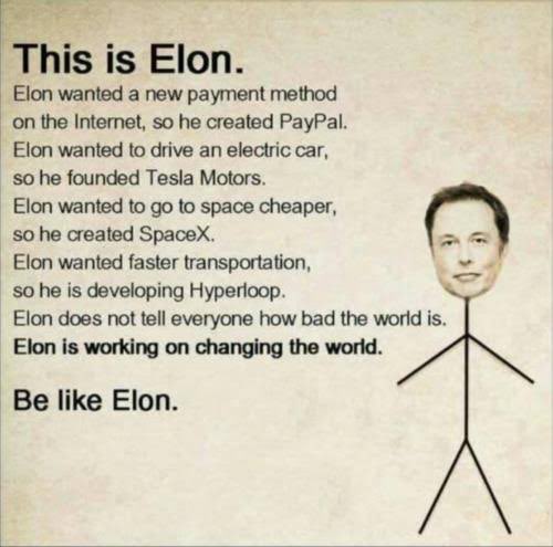 TeslaAIBot's tweet photo. Be like Elon https://t.co/JTIhutna6m