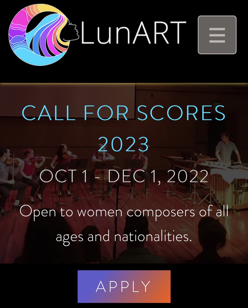 APPLY for @LunARTFestival call for scores ⤵️⤵️⤵️ lunartfestival.org/callforscores2…