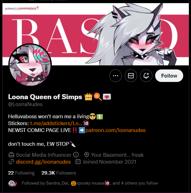 VNNZ16's tweet photo. Been a while~~! So, what ero-artist getting blocked by Indonesia again?
Well, a certain furry artist~ @LoonaNudes!
Proves that Indonesia hates Furries and Queers~~
#HumanRights
#BlokirKominfo
#GugatKominfo
#TuntutKominfo
#SaveDigitalFreedom https://t.co/TQODzLgyZ0
