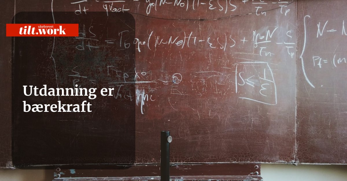 WorkTilt's tweet photo. Truer statsbudsjettet motivasjonen til utdaning? - https://t.co/fjbUMoJRye Les nyhetsbrevet fra https://t.co/2qc11KyXxZ og tegn deg gjerne som abonnent. Vi gir ukentlige tips om ledelse, lederutvikling, selvutvikling, coaching og ikke minst selvledelse. https://t.co/ighVG3sKWK